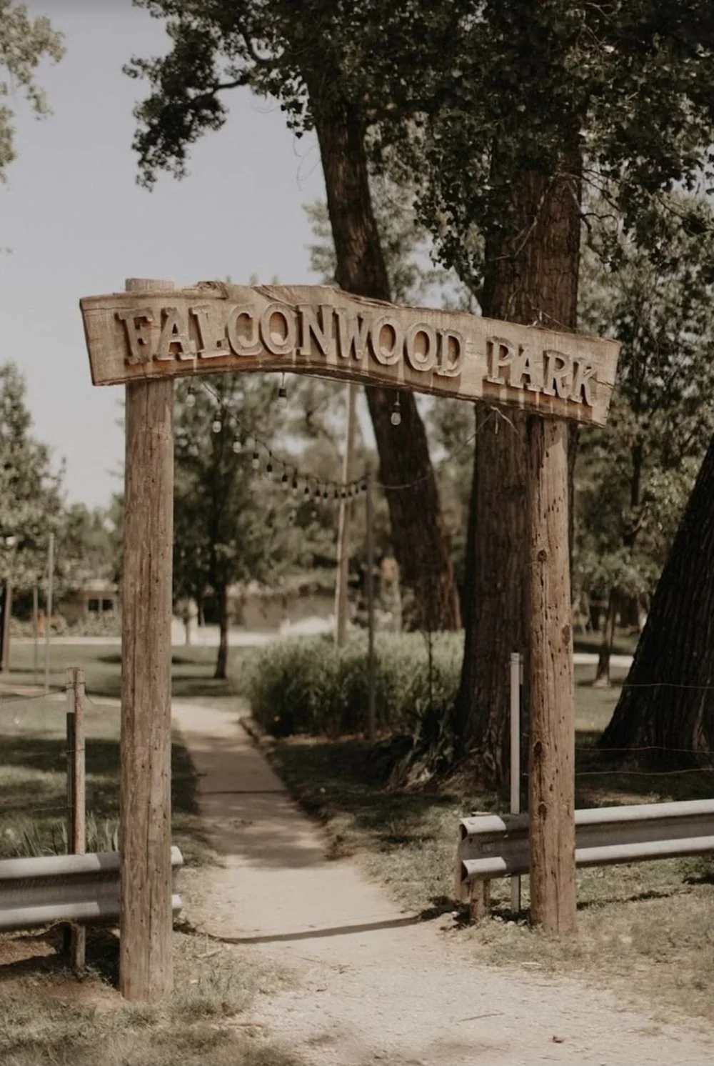 Falconwood Park entrance sign
